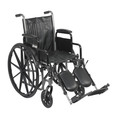 Drive Medical Silver Sport 2 Wheelchair - 18" Seat ssp218dda-elr